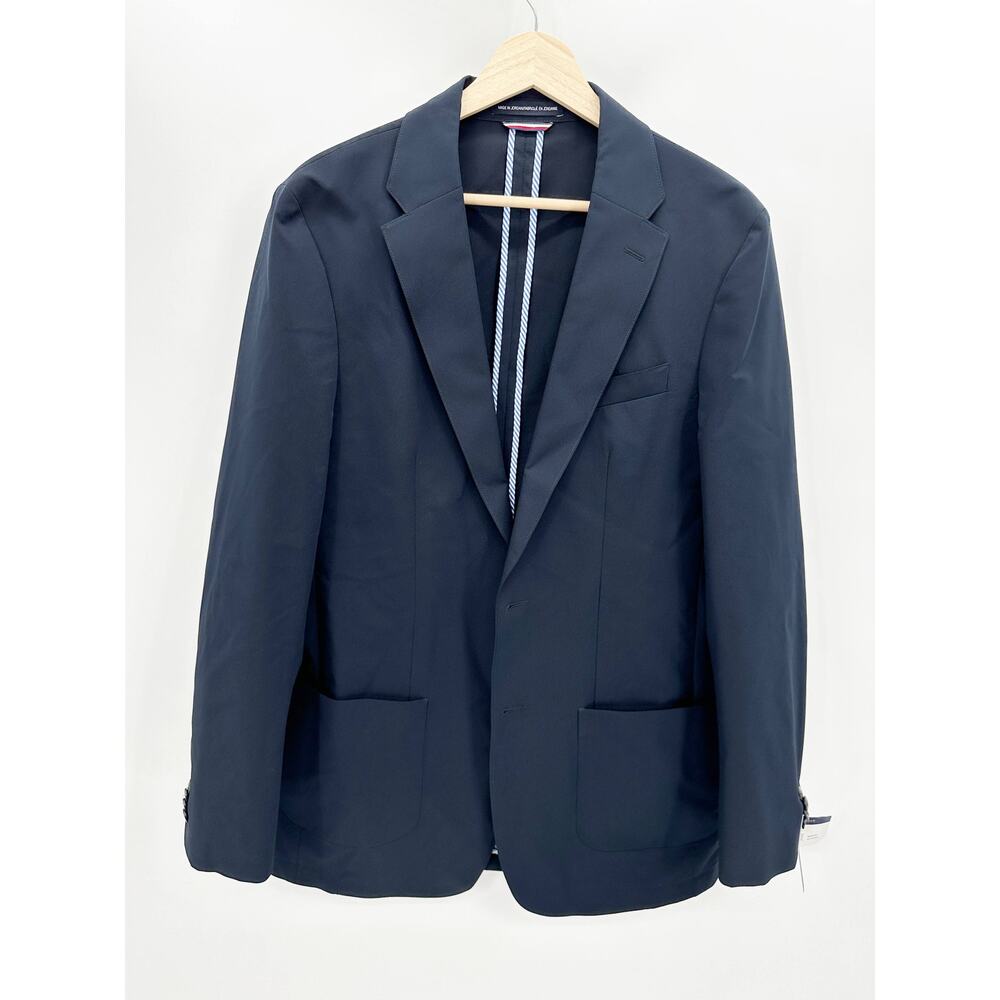 Tommy Hilfiger Wayde Tech Woven Navy Blue Suit Jacket Men's Size 40 Long 40L NWT